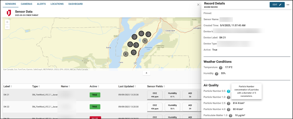 SenseNet Sensor List Light Mode
